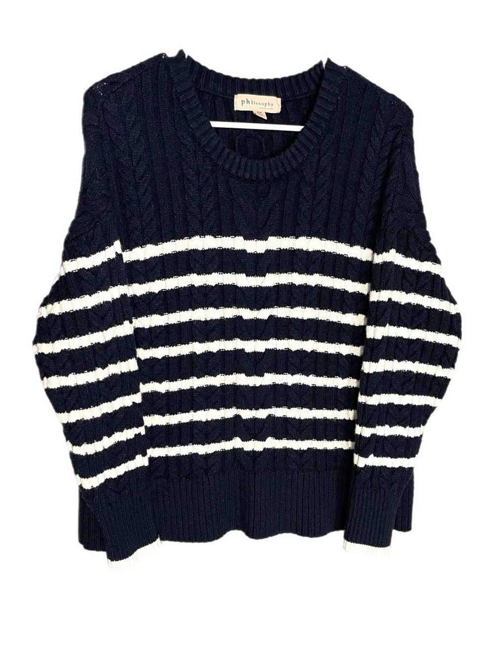 Philosophy Cable Knit Sweater Women’s Size Medium